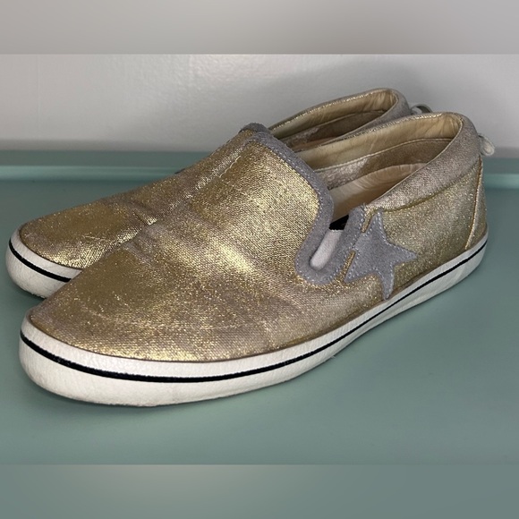 Golden Goose slides in metallic gold with grey accents - Picture 2 of 7